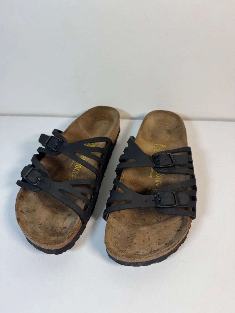 Birkenstock Granada Black Strappy Slide Sandals - EU Size 38 (US Women’s 7-7.5)